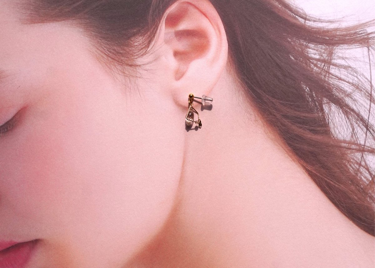 ブラウントパーズ、グリーンサファイア ピアス （N-CL | zuro jewelry