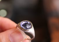 アイオライト　ｋ10YG×SILVERリング