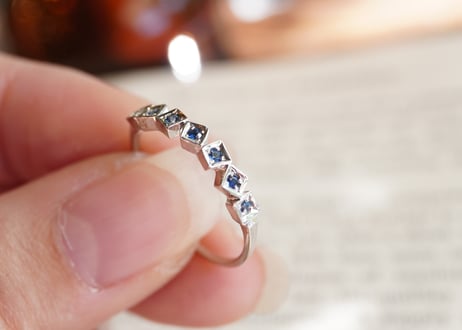 etta サファイア　SILVERリング