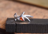 オレンジサファイア　BranchSilverRing