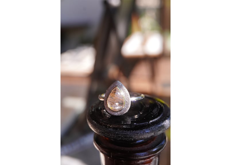 Aube ルチルクォーツ k18YG×SILVERリング | zuro jewelry