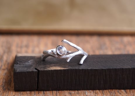ムーンストーン　BranchSilverRing