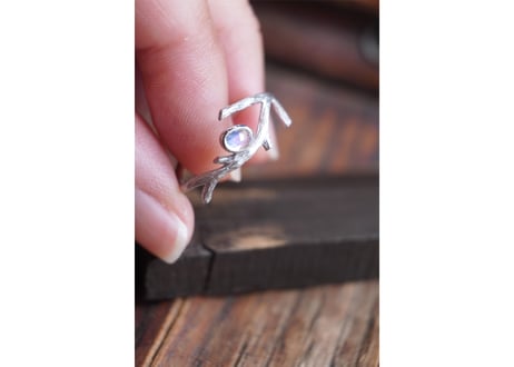 ムーンストーン　BranchSilverRing