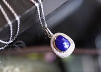 Aube　ラピスラズリ　K18YG×silver　スライドネックレス  45㎝