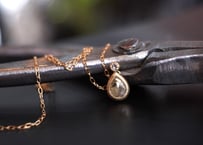 グレーダイヤモンド、BRダイヤモンド　k18YGスライドネックレス