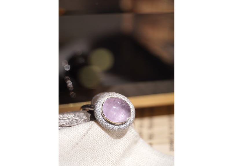 クンイチ４ Aube クンツァイト k18YG×SILVERリング | zuro jewelry