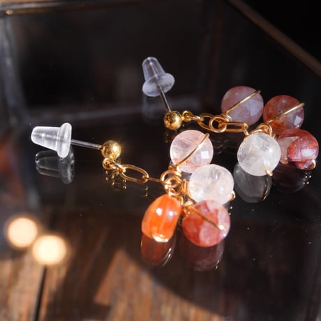 No1008 活力/安産/子宝 レッドヘマタイトインクォーツ ダイヤモンドカット No1008 活力/安産/子宝 レッドヘマタイトインクォーツ ダイヤモンドカット