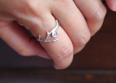 ムーンストーン　BranchSilverRing