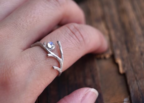 ムーンストーン　BranchSilverRing