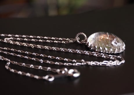 サゲニティッククォーツ　SILVERネックレス