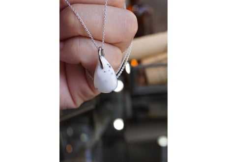 デンドリチックオパール　SILVERスライドネックレス