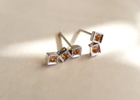 etta シトリン　シルバーポストピアス