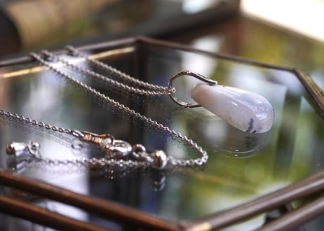 デンドリチックオパール　SILVERスライドネックレス