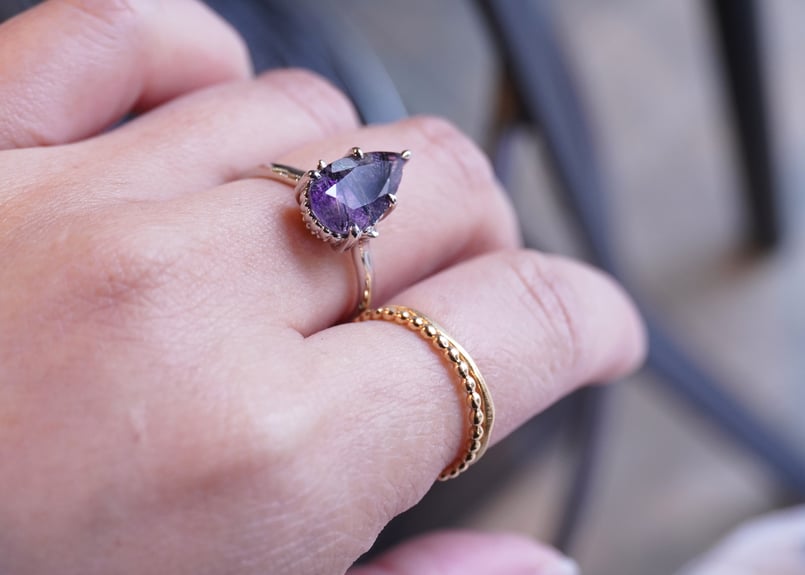 トルマリンインアメジスト SILVER RING | zuro jewelry