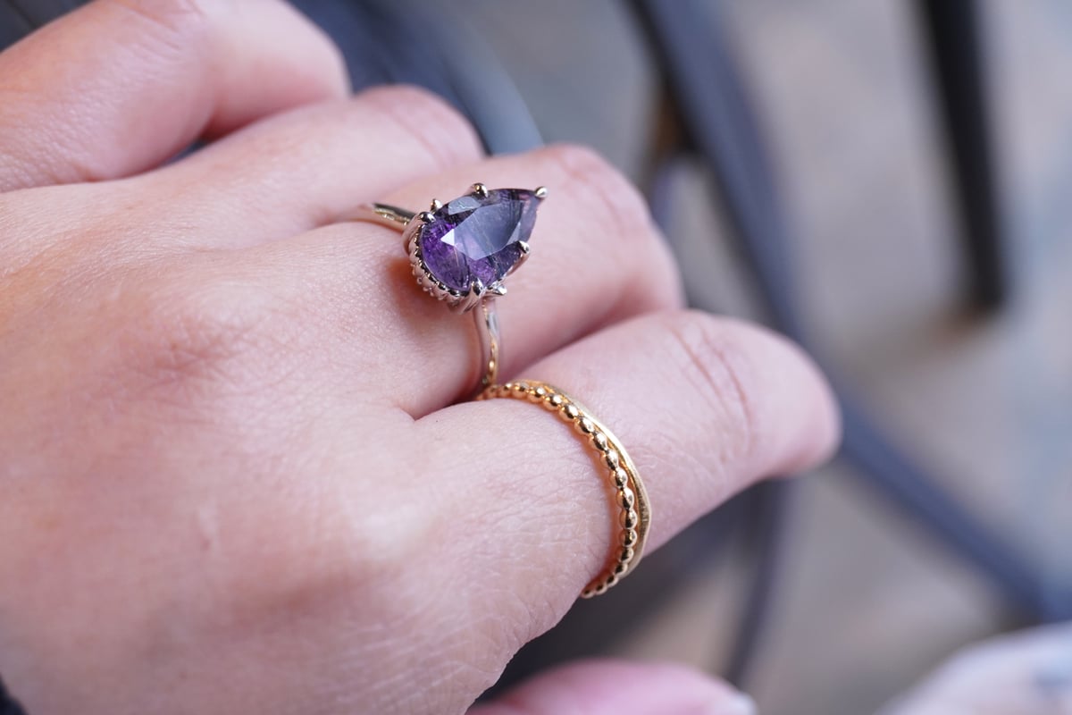 トルマリンインアメジスト SILVER RING | zuro jewelry