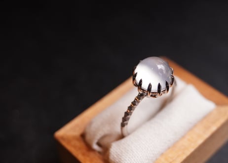 ムーンストーンキャッツアイ　 SILVERリング