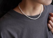 ラウンドバロックパール　ストリングsilverチョーカーネックレス