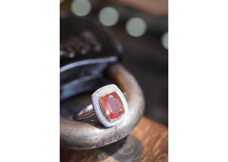 Aube　アンデシン　ｋ18YG×SILVERリング