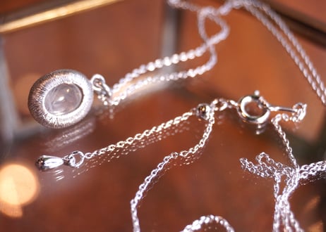 エンジェルラダークォーツ　silverネックレス  スライドタイプ50cm
