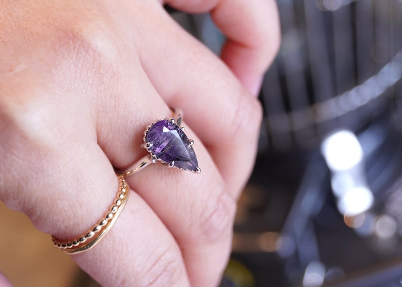 トルマリンインアメジスト SILVER RING | zuro jewelry