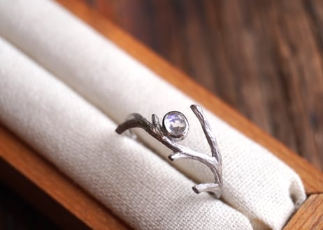 ムーンストーン　BranchSilverRing