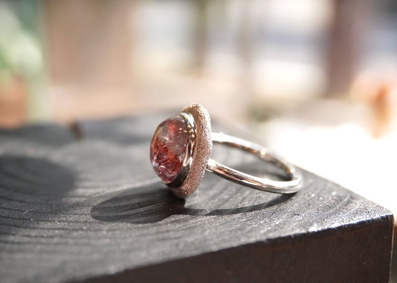 コーベライトインクォーツ　リング レピドライトインクォーツ SILVERリング | zuro jewelry