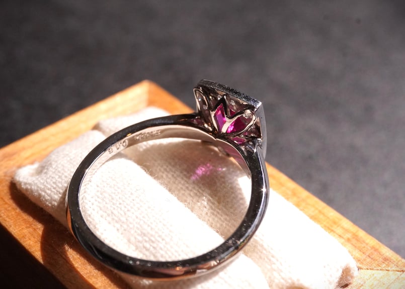 ら*る様 Pt ルビー&ダイアリング ルビー、ダイヤモンド Ptリング | zuro jewelry
