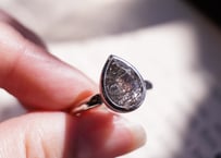 ブラックトルマリンインクォーツ　 SILVERリング