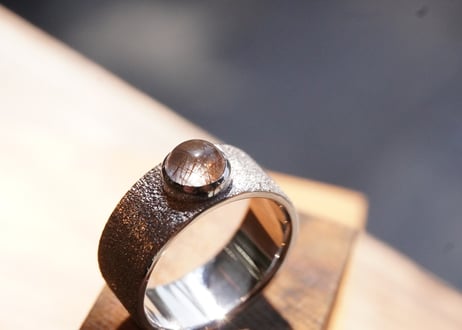 ブラウンルチルクォーツ 　SILVERリング