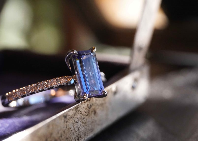 タンザナイト、ダイヤモンド Ptリング | zuro jewelry