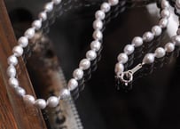シルバーグレーバロックパール　ストリングsilverチョーカーネックレス