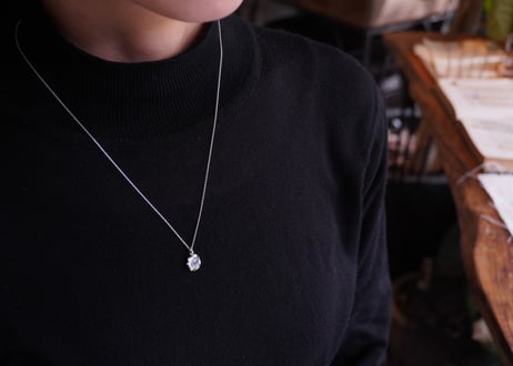 エンジェルラダークォーツ　silverネックレス  スライドタイプ50cm
