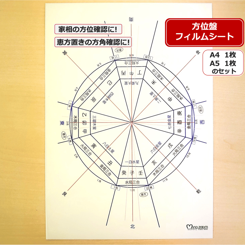 方位盤フィルムシート:A4・A5セット | 社会運勢学会 ONLINE SHOP