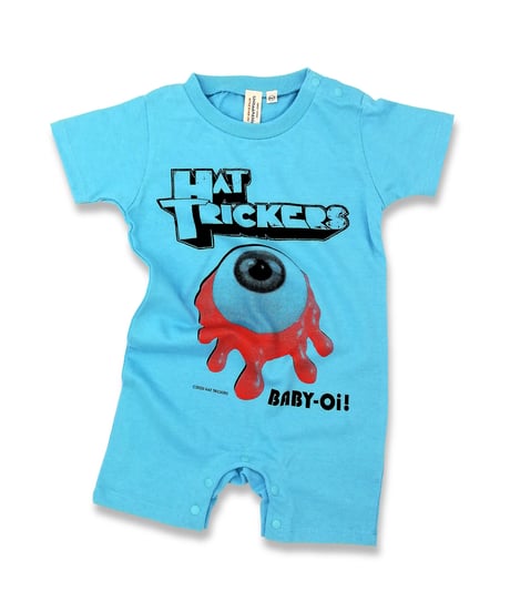 『KROVVY GRASS』BABY ROMPERS"AQUA BLUE"