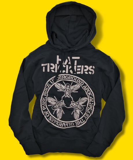 『THE GUARDIANS OF PUNK ROCK』HOODIE PULLOVER-TYPE BLACK×CREAM