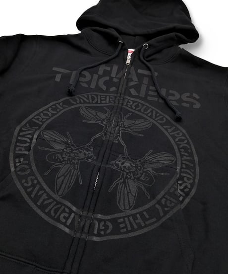 『THE GUARDIANS OF PUNK ROCK』HOODIE ZIP-TYPE BLACK×BLACK