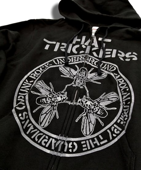 『THE GUARDIANS OF PUNK ROCK』HOODIE ZIP-TYPE BLACK×GRAY