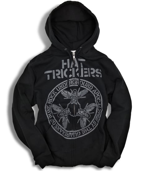 『THE GUARDIANS OF PUNK ROCK』HOODIE ZIP-TYPE BLACK×GRAY