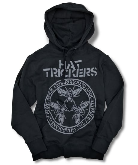 『THE GUARDIANS OF PUNK ROCK』HOODIE PULLOVER-TYPE BLACK×GRAY