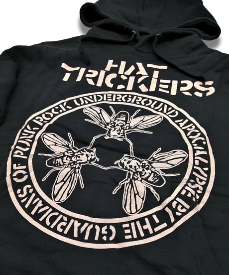 『THE GUARDIANS OF PUNK ROCK』HOODIE PULLOVER-TYPE BLACK×CREAM