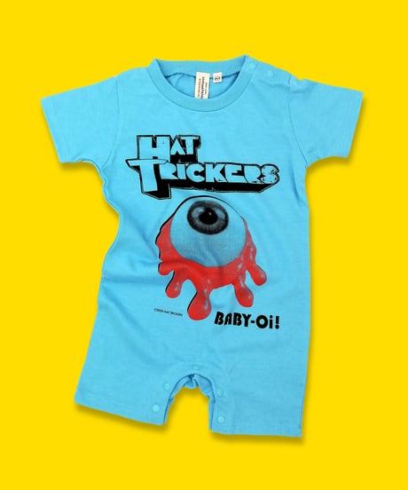 『KROVVY GRASS』BABY ROMPERS"AQUA BLUE"