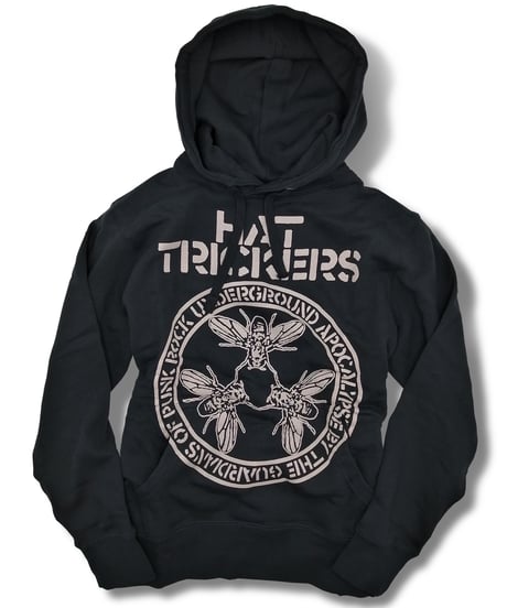 『THE GUARDIANS OF PUNK ROCK』HOODIE PULLOVER-TYPE BLACK×CREAM