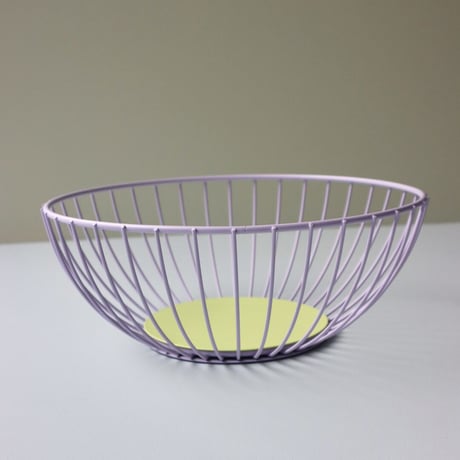 "OCTAEVO" Iris Wire Basket Large - lilac/lime -
