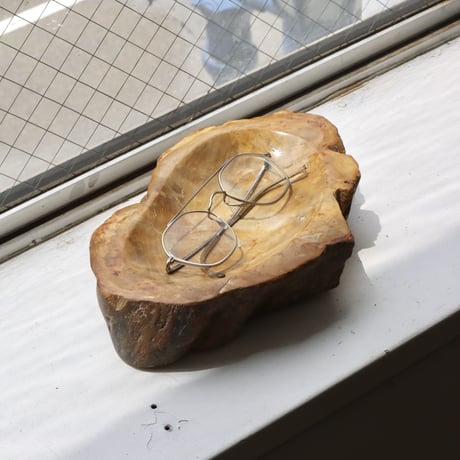 " OAK ” Petrified Wood Accessory Tray - M #406