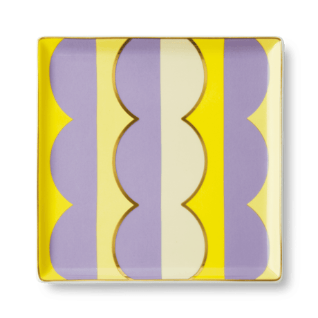 "OCTAEVO" Ceramic Tray - Riviera Wave yellow  -