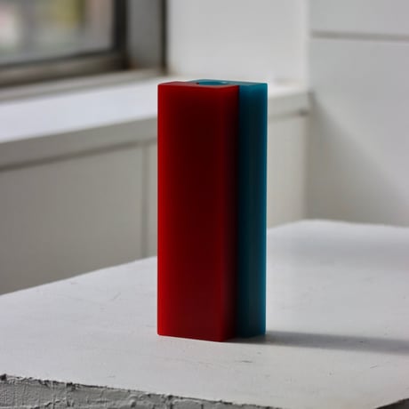 "dean toepfer" VASE VERSA  - teal / red -