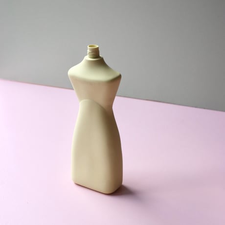 "Foekje Fleur" porcelain bottle vase - fresh yellow -