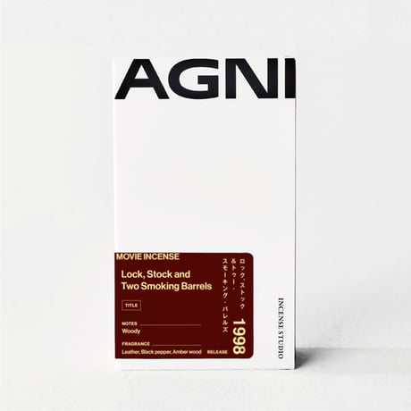 " AGNI TOKYO " Incense - Lock, Stock and Two Smoking Barrels / ロック、ストック&トゥー・スモーキング・バレルズ