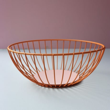 "OCTAEVO" Iris Wire Basket Large - orange/pink -