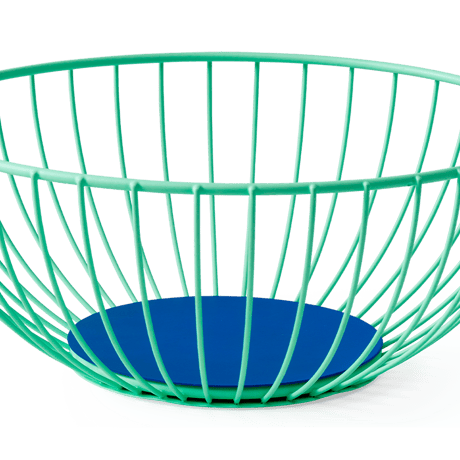 "OCTAEVO" Iris Wire Basket Large - mint/blue -